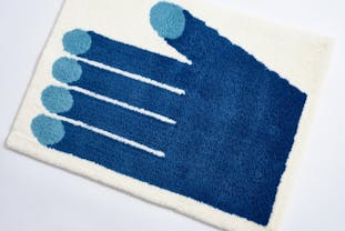 Nathaniel Russell x PacificaCollectives "Blue Hands" Rug